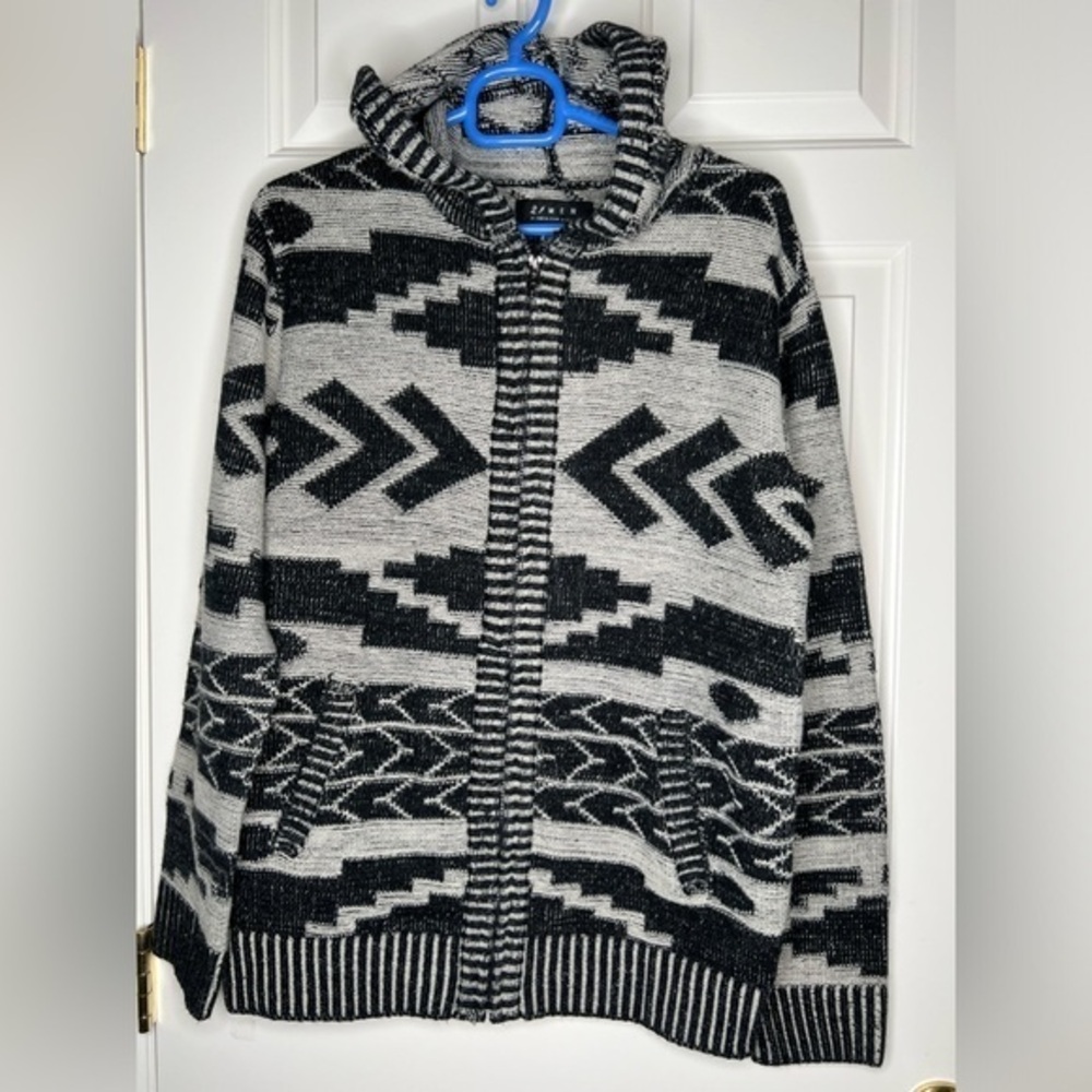 21 Men Men’s Zip Up Cardigan, Large